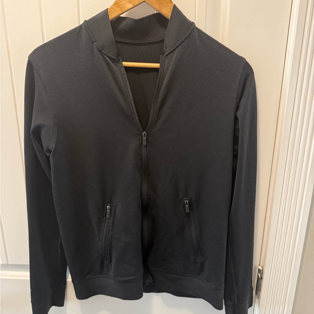 Lululemon Women’s Mesh Bomber Jacket – Lightweight Zip-Front, Size 10
